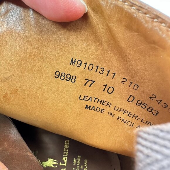 Ralph Lauren Men UK 10D US 10.5 D Brown Leather Itshide Commando England Boot - Picture 10 of 11
